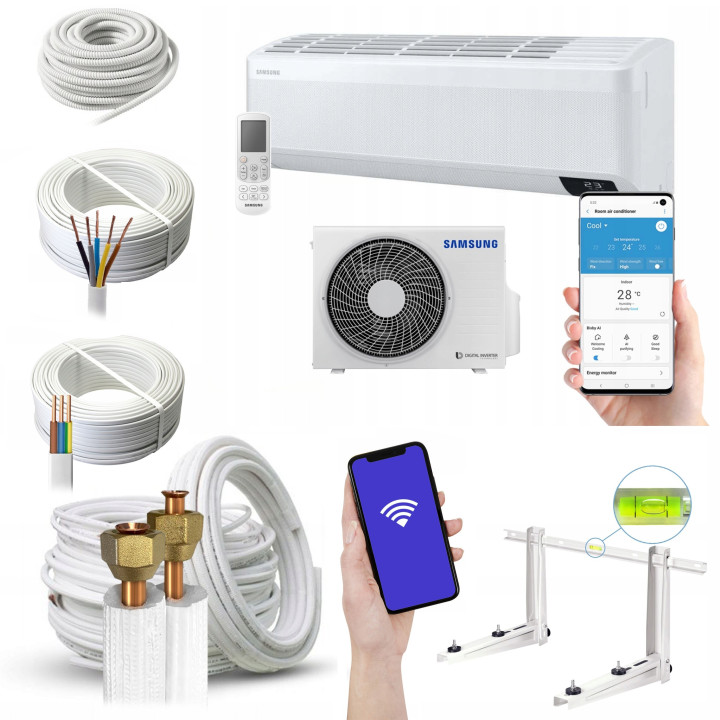Klimatyzacja SAMSUNG Wind-Free ELITE Ai 2,5kW Grzanie Zestaw 5mb