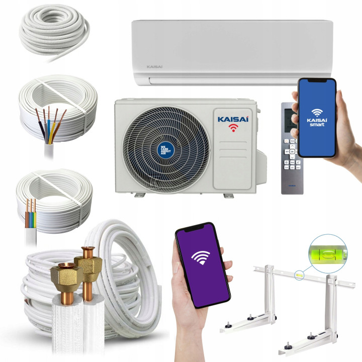 Pompa Kaisai HOT 3D WiFi HEPA Do grzania 3,5kW Klimatyzator Zestaw 6mb