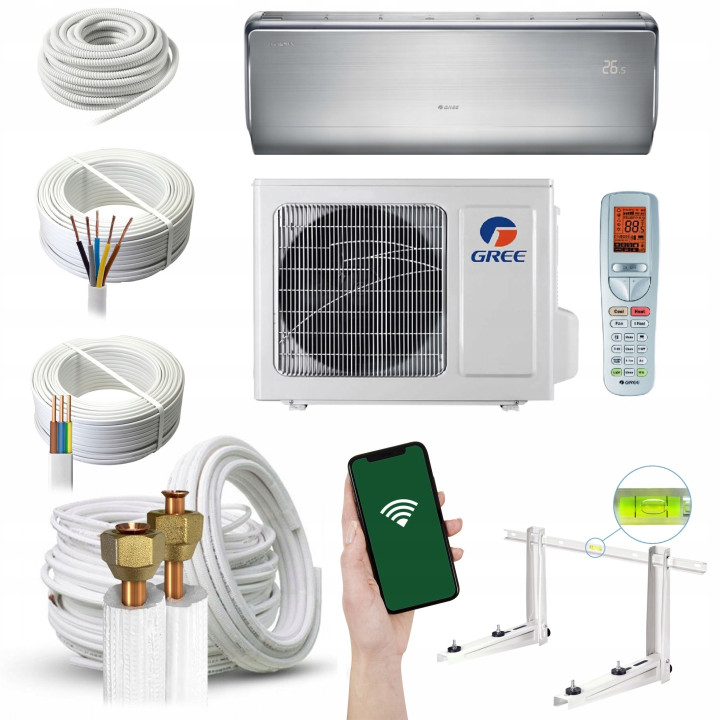 Klimatyzacja Gree U Crown 4KW Cichy Jonizator Pilot -30 Zestaw 4mb