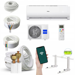 Klimatyzator HAIER TAYGA PLUS WIFI 2,6kW 19dB Grzanie Zestaw 3mb