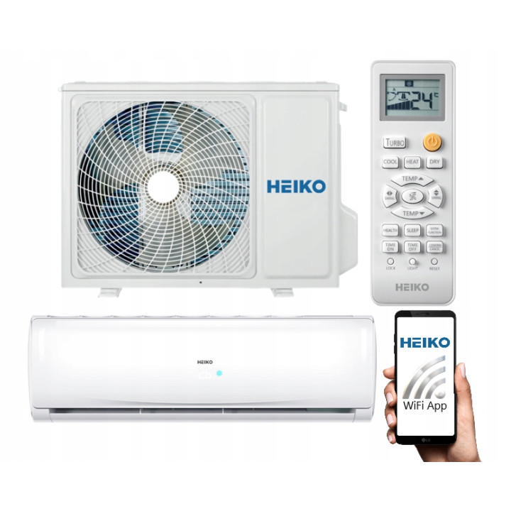 Klimatyzator Split HEIKO BRISA 5 kW WIFI PILOT Zestaw 7mb