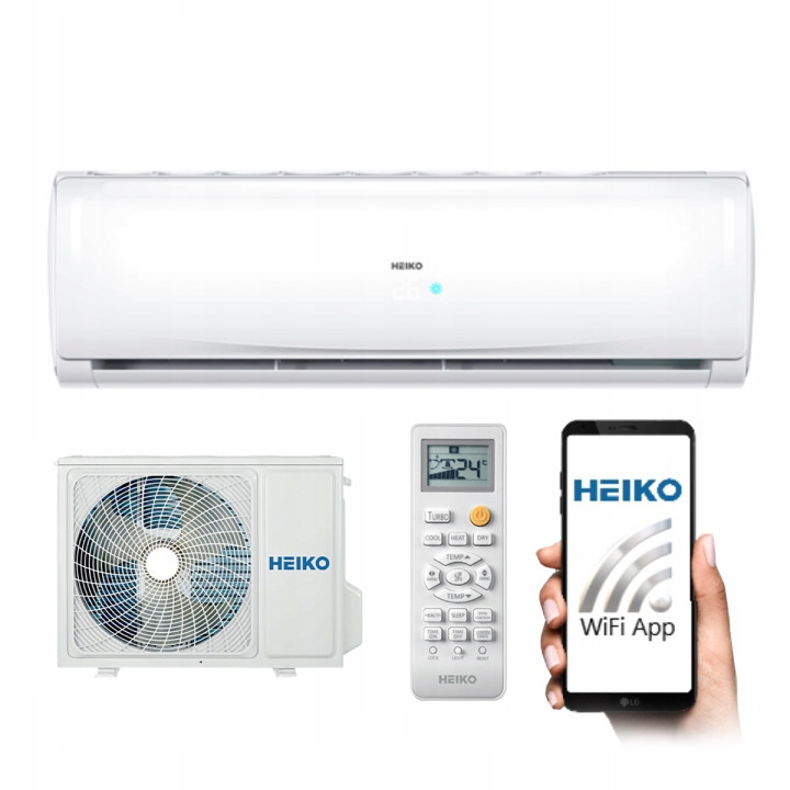 Klimatyzator Split HEIKO BRISA 5 kW WIFI PILOT Zestaw 4mb