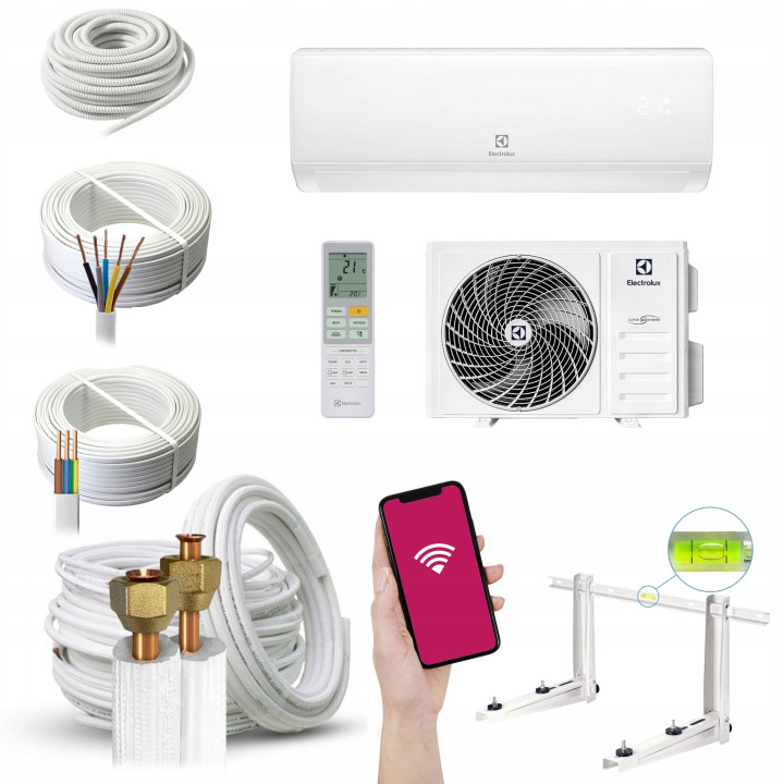 Klimatyzator ścienny ELECTROLUX 3,5kW 45m2 WIFI do domu biura Zestaw 3mb