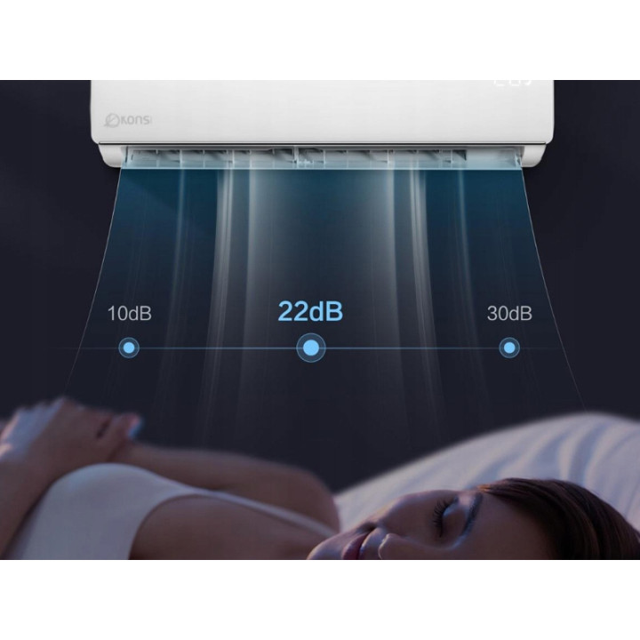 Klimatyzator ścienny Konsi Oppira 5 kW Pilot 50m2 WiFi grzanie Zestaw 6mb
