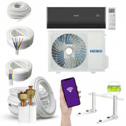 Klimatyzator Heiko Rosa Black 3,2 kW WiFi R32 Zestaw 5mb