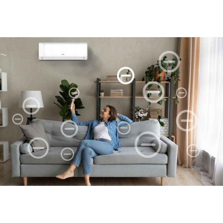 Klimatyzacja Klimatyzator 3,5KW ANDE+ 20db GRZANIE 40m2 4D Zestaw 7mb