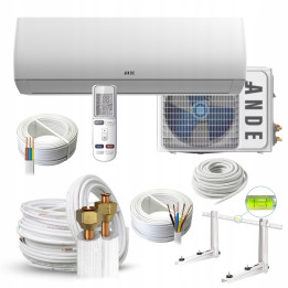 Klimatyzacja Klimatyzator 3,5KW ANDE+ 20db GRZANIE 40m2 4D Zestaw 3mb