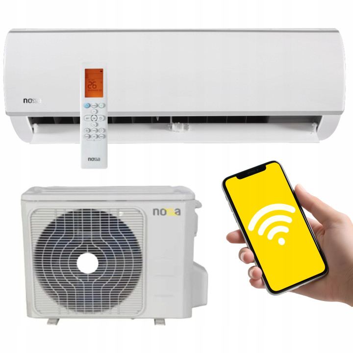 Klimatyzacja ścienna WIFI NOXA Cool 5kW Grzanie Chłodzenie Zestaw 4mb