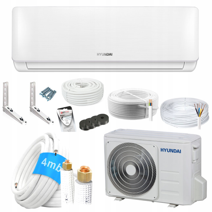Klimatyzator HYUNDAI Elite WHITE WiFi 2,6KW Jony Srebra ARKTIC Zestaw 4mb