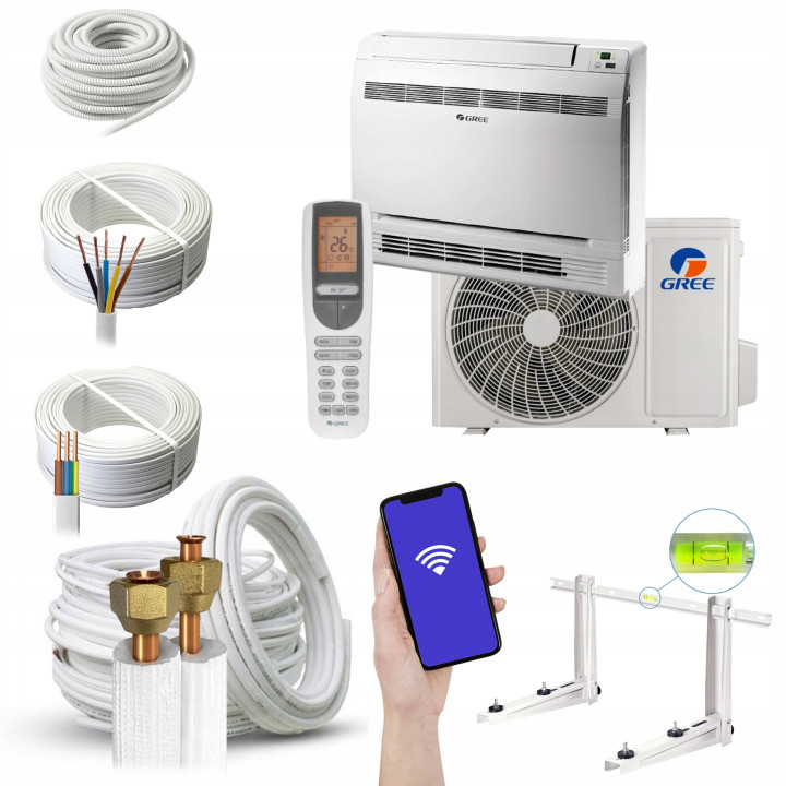 Klimatyzator konsolowy GREE 2,7kW GEH09AA-K6DNA1F Zestaw 4mb