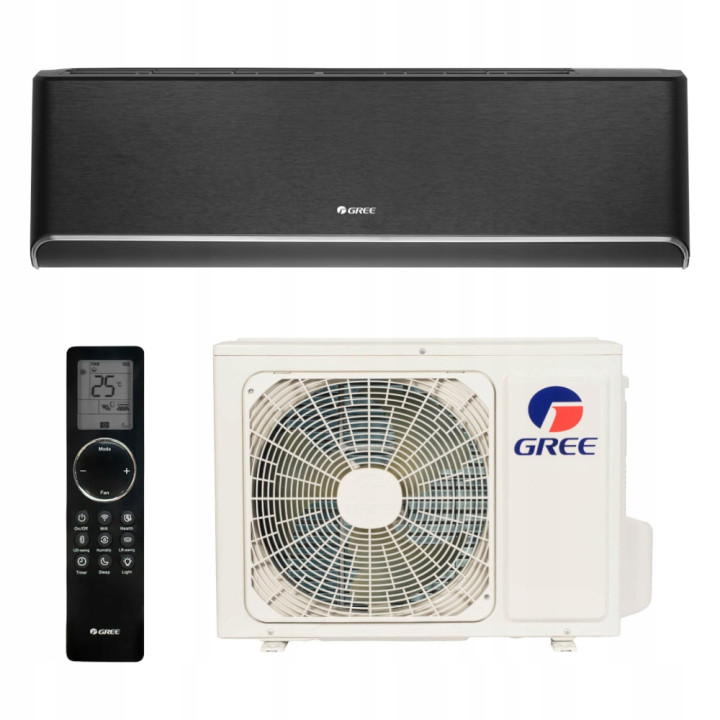 Klimatyzator domowy Gree Airy Dark 7,1kW WiFi Grzanie Zestaw 7mb