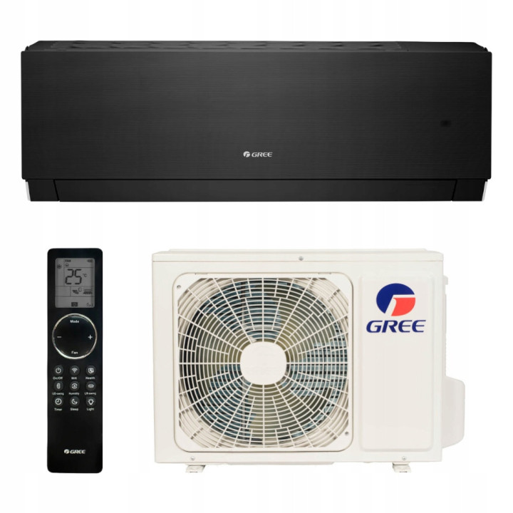 Klimatyzacja GREE Clivia Satin Black 3,5kW Zestaw 3mb