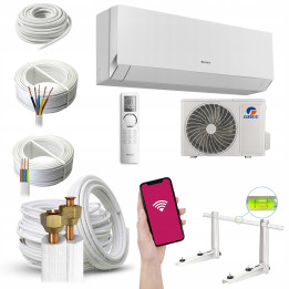 Klimatyzacja ścienna GREE Clivia 40m2 jonizacja UV Grzanie Zestaw 7mb