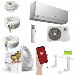 Klimatyzacja GREE Clivia do grzania 2,7kW srebrny Grzanie Zestaw 5mb