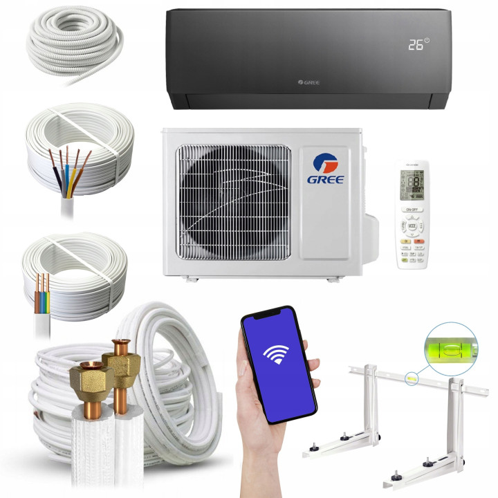 Klimatyzacja Gree Pular PRO 2026 Wydajny 3D WiFi Mocny 7kW Zestaw 4mb