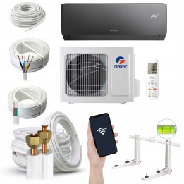 Klimatyzacja pokojowa Gree PRO 2026 Grzanie 3D WiFi Czarny 2,7kW Zestaw 4mb