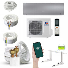 KLIMATYZACJA ścienna GREE Fairy Silver 5,2kW WiFi Mocny Zestaw 7mb