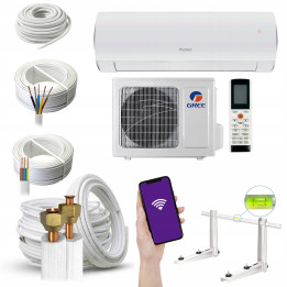 KLIMATYZACJA ścienna GREE Fairy White 2,7kW WiFi Mocny Zestaw 6mb