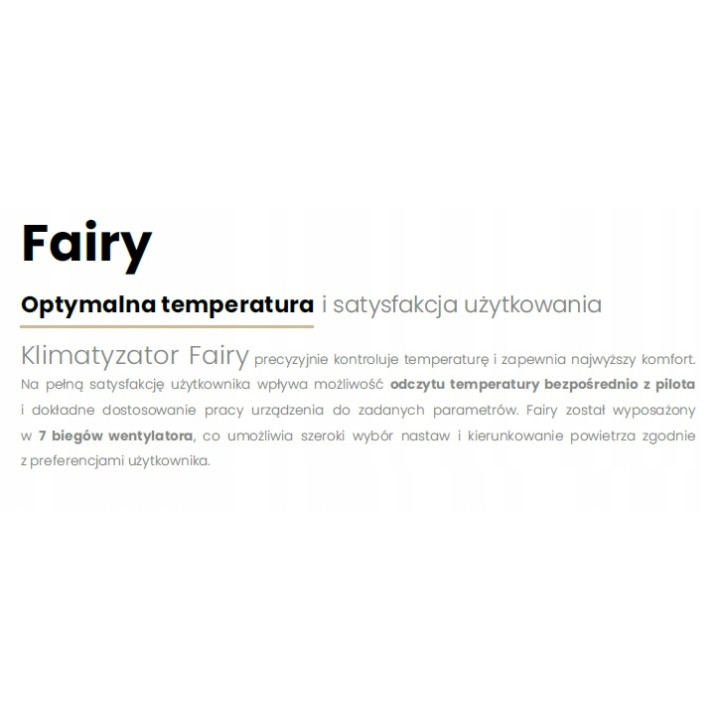 KLIMATYZACJA ścienna GREE Fairy White 2,7kW WiFi Mocny Zestaw 6mb