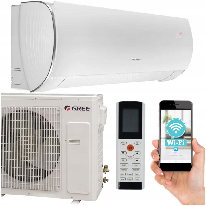 KLIMATYZACJA ścienna GREE Fairy White 2,7kW WiFi Mocny Zestaw 4mb