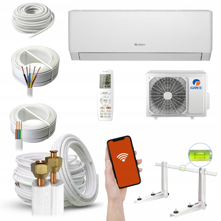 Klimatyzacja domowa GREE 6,2kW WiFi samodzielna Klimatyzator Zestaw 5mb