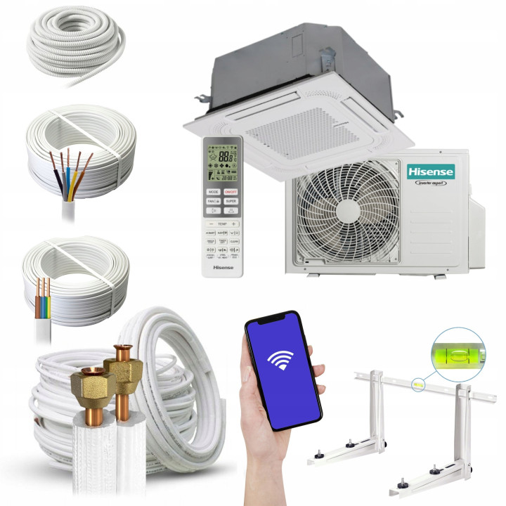 Klimatyzator kasetonowy Hisense ACT52UR4RCC8 5,2kW Zestaw 5mb
