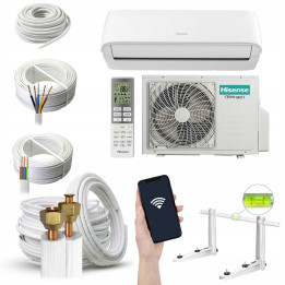 Klimatyzator ścienny Hisense Hi-Smart 2,6 kW z modułem WiFi Zestaw 3mb