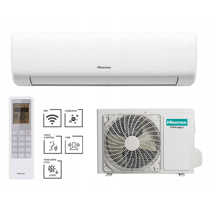 Klimatyzator ścienny Hisense Wings Comfort 6,5 kW WiFi Zestaw 6mb