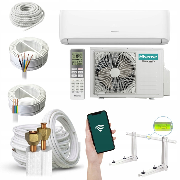 Klimatyzator ścienny Hisense Wings Comfort 3,2 kW WiFi Zestaw 7mb