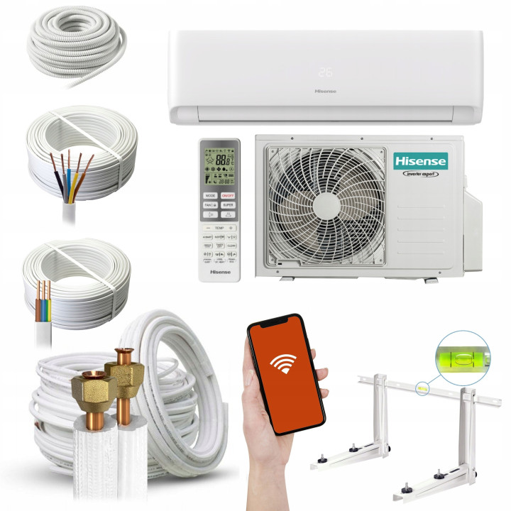 Klimatyzator ścienny Hisense Expert Comfort 5 kW z WiFi + Zestaw 4mb