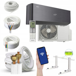 Klimatyzator Hisense 3,5 kW Energy Pro X z WiFi i EEV czarny, Zestaw 5mb