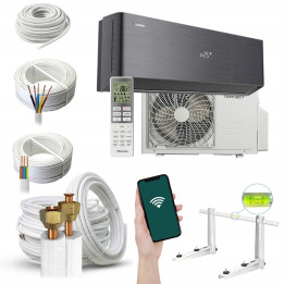 Klimatyzator Hisense Energy Pro X 2,6 kW z WiFi i EEV czarny, Zestaw 5mb