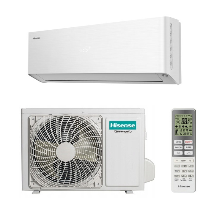 Klimatyzator z grzaniem Hisense 3,5 kW Energy Pro X z WiFi EEV Zestaw 3mb