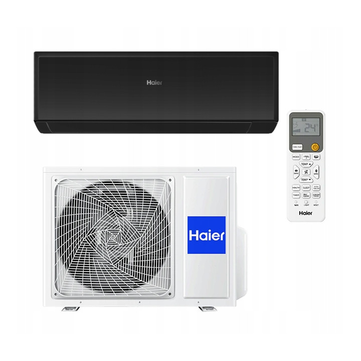 Klimatyzator ścienny Haier Revive Plus Black Shine 2,7 kW WiFi Zestaw 6mb