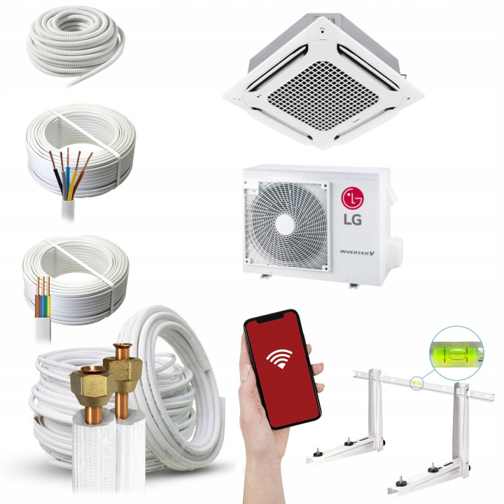 Klimatyzator kasetonowy LG CT24FC 6,8 kW Inverter 4-stronny Zestaw 5mb