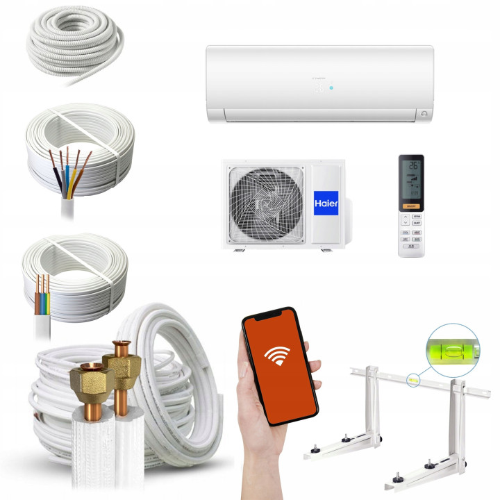 Klimatyzacja Haier FLEXIS Nordic White Shine 3,5Kw Grzanie Zestaw 4mb