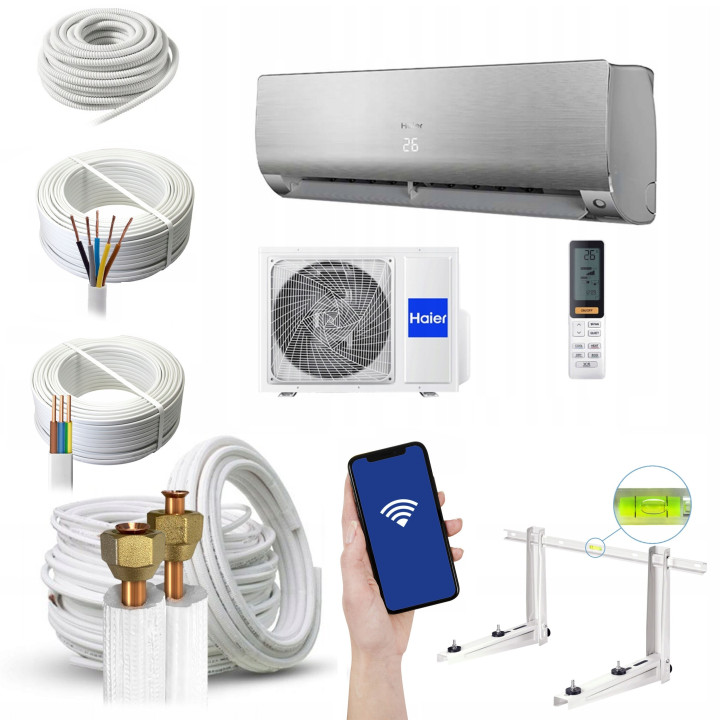 Klimatyzator HAIER FLEXIS Plus WiFi UV-C 2,6kW Klimatyzacja Zestaw 5mb