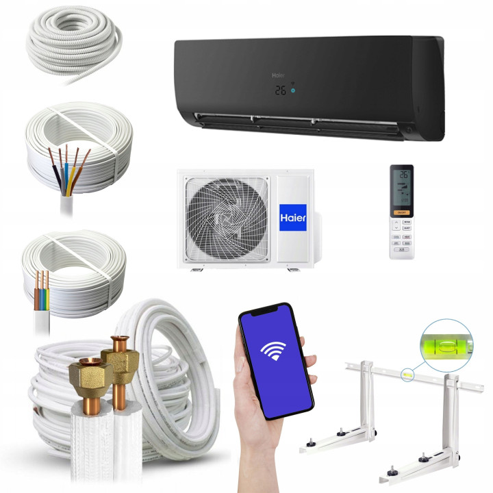 Klimatyzator HAIER FLEXIS Plus WiFi UV-C 2,6kW Klimatyzacja Zestaw 3mb
