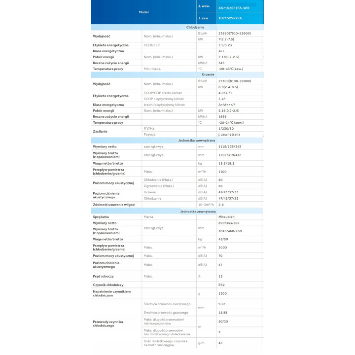 Klimatyzator HAIER FLEXIS Plus WiFi UV-C 7kW Klimatyzacja Zestaw 5mb