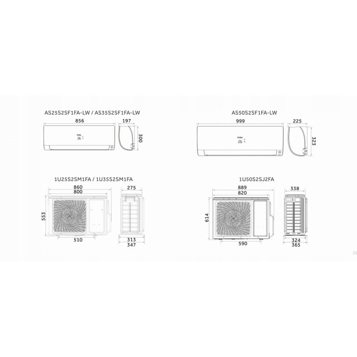 Klimatyzator Haier Flexis Plus White Matt 2,6 kW WiFi R32 Zestaw 7mb