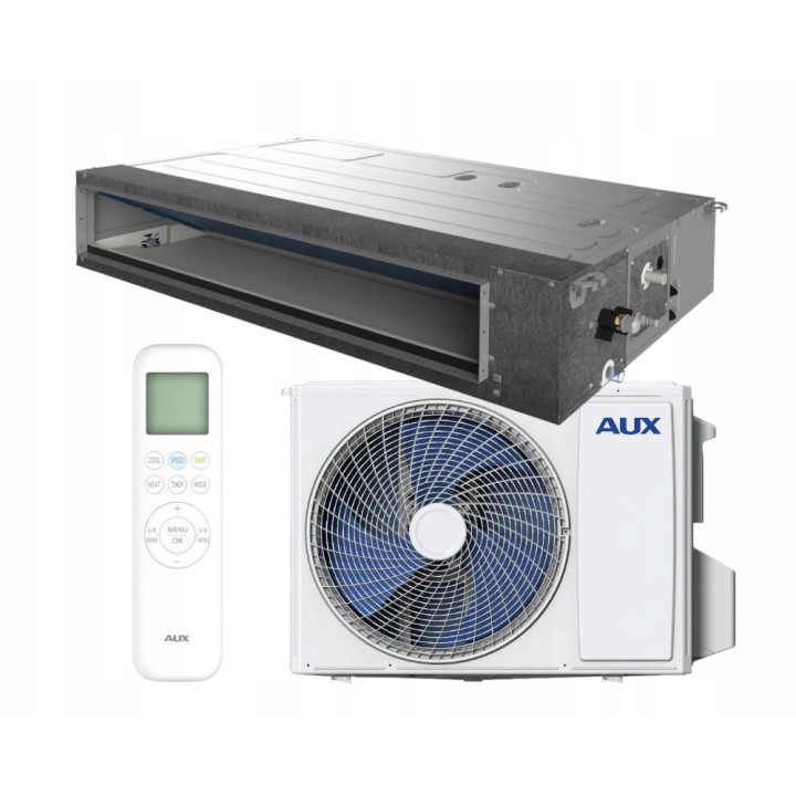 Klimatyzator kanałowy AUX AUX-C-60CAD 16kW dyskretny, grzałka Zestaw 3mb