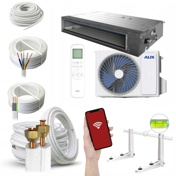 Klimatyzator kanałowy AUX AUX-C-48CAD 14kW dyskretny, inverter Zestaw 3mb