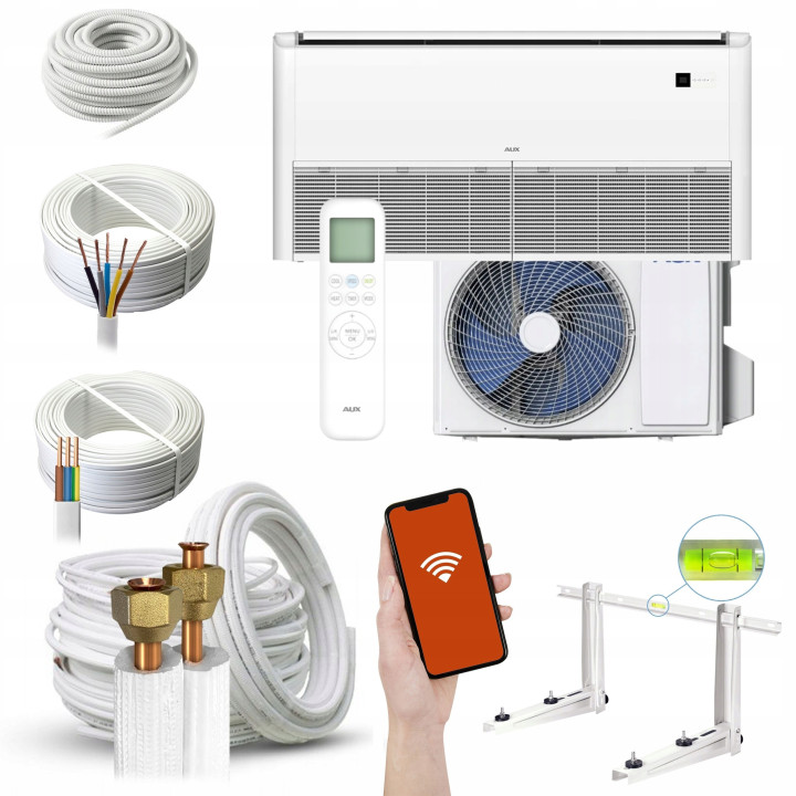 Klimatyzator przypodłogowo-sufitowy AUX AUX-C-42CAF 12,10kW Zestaw 6mb