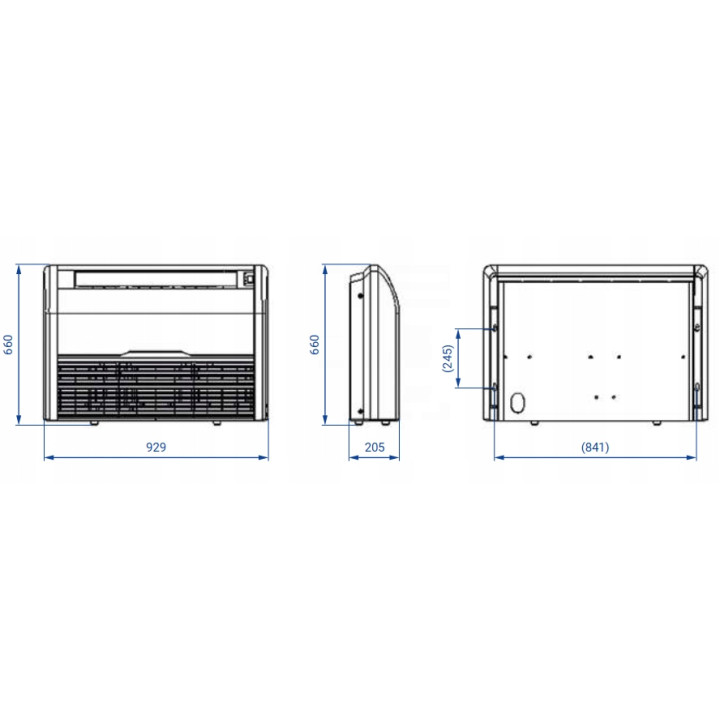 Klimatyzator przypodłogowo-sufitowy AUX AUX-C-36CAF 10,55kW Zestaw 6mb