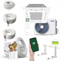 Klimatyzator kasetonowy AUX AUX-C-18CAC 5,28 kW, cichy, Wi-Fi Zestaw 3mb