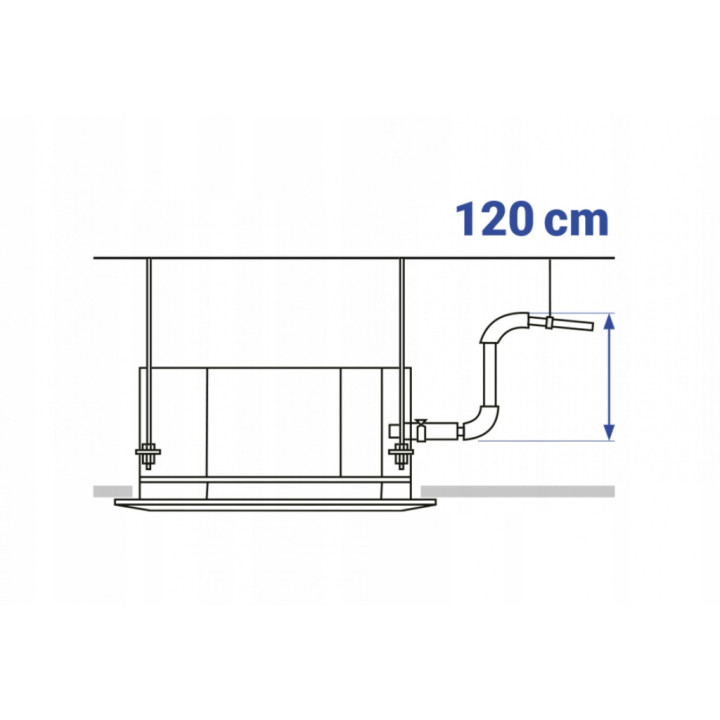 Klimatyzator kasetonowy AUX AUX-C-12CAC 3,52 kW, efektywne Zestaw 3mb