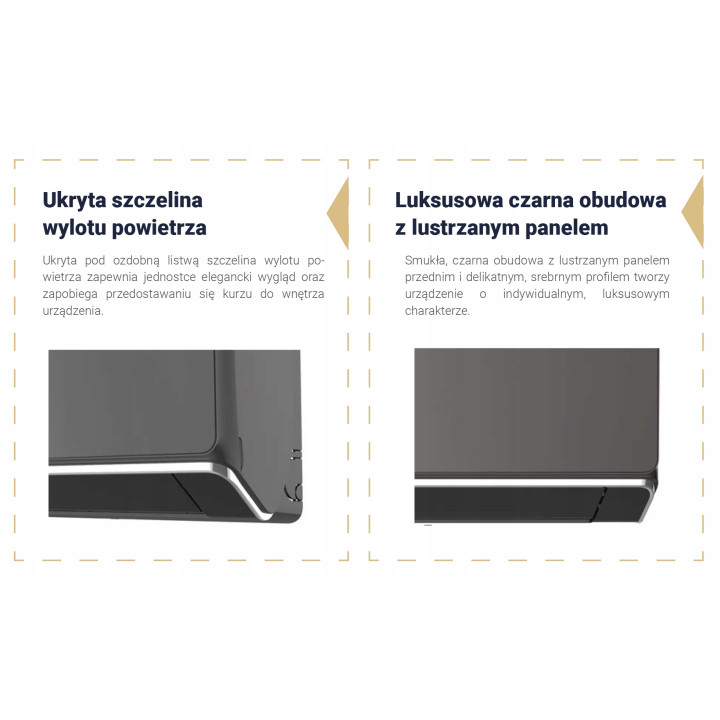 Klimatyzator ścienny Klimatyzator AUX Halo Deluxe Seria HE 5,5kW Zestaw 6mb