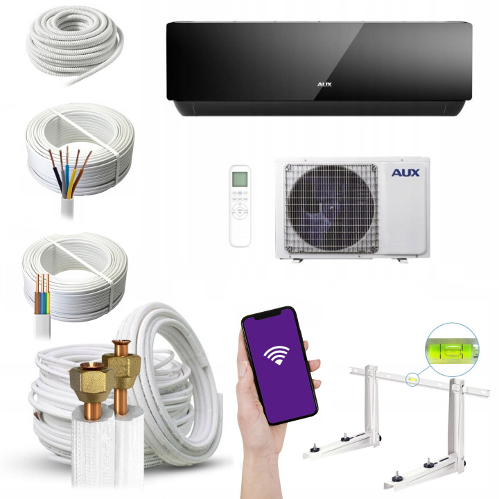 KLIMATYZACJA Ścienna AUX J-Smart ART 7,2kW WiFi Ciepło Zestaw 3mb