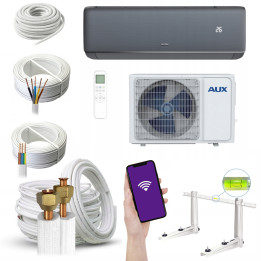 Klimatyzator ścienny AUX Q-Smart Premium Grey 2,7kW Wi-Fi, Zestaw 5mb