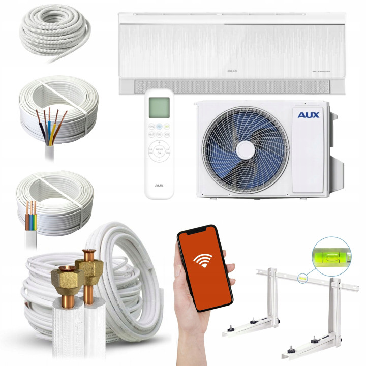 Klimatyzator ścienny AUX C-Smart Premium Crystal 2,6 kW Wi-Fi, Zestaw 3mb